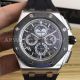 Perfect Replica Audemars Piguet Royal Oak Black Steel Case Black Skeleton Face Chronograph 43mm Men's Watch (4)_th.jpg